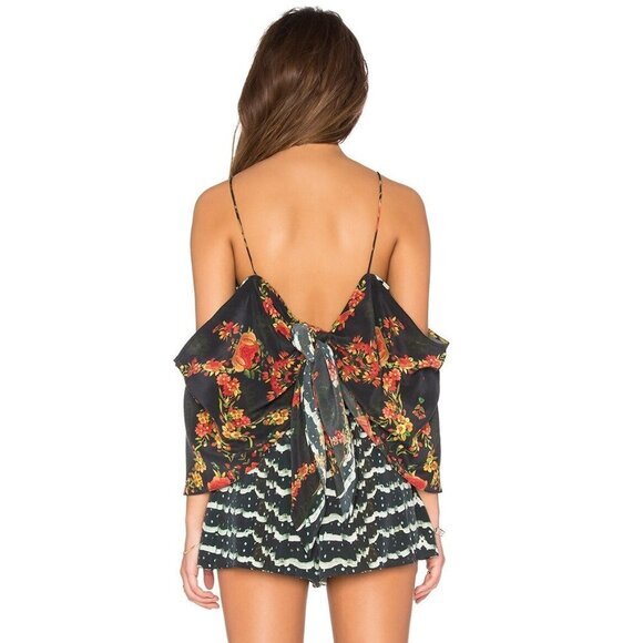 Camilla‎ Lift the Veil Flounce Halterneck Layered Playsuit Romper Size 1 b57 - Picture 6 of 16